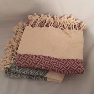 2 Bath Towels Turkish Peshtemal Yoga Sports Beach